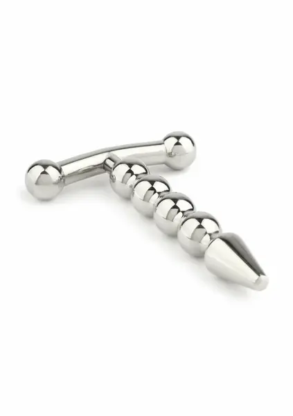 Mr. Steel Rod Ecstasy Beaded Intimate Plug Stainless Steel 8mm