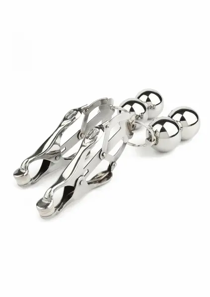 Mr. Steel Clover Nipple Clamps with Adjustable Weights Stainless Steel