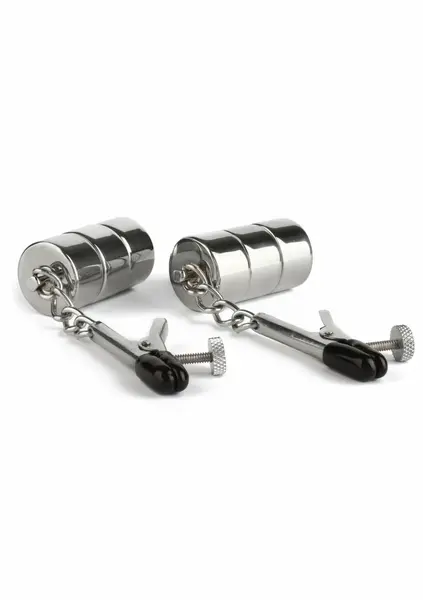 Mr. Steel Alligator Nipple Clamps with Adjustable Weights, Stainless Steel