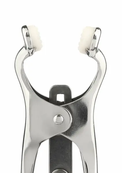 Mr. Steel Squeezer Adjustable Nipple Clamps with Ring, Stainless Steel