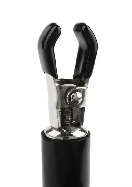 Mr. Steel Barrel Adjustable Nipple Clamps with Ring, Metal, Black