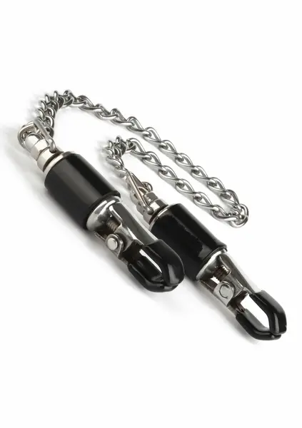 Mr. Steel Barrel Adjustable Nipple Clamps with Chain - Precision Grip