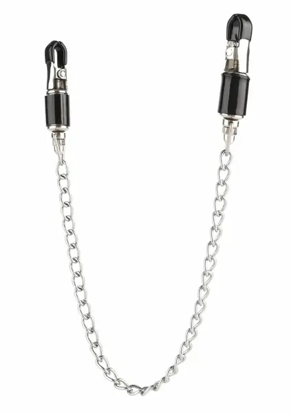 Mr. Steel Barrel Adjustable Nipple Clamps with Chain - Precision Grip
