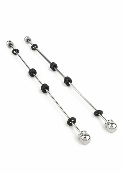 Mr. Steel Nipple Sticks with Ball 20cm Stainless Steel Adjustable Rods