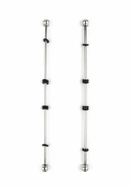 Mr. Steel Nipple Sticks with Ball 20cm Stainless Steel Adjustable Rods