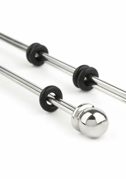 Mr. Steel Nipple Sticks with Ball 20cm Stainless Steel Adjustable Rods