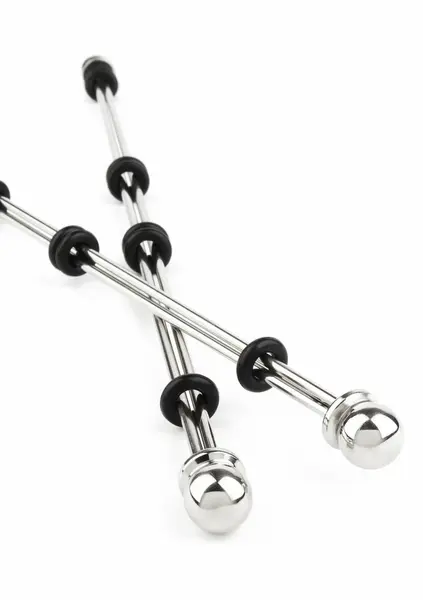 Mr. Steel Nipple Sticks with Ball 20cm Stainless Steel Adjustable Rods