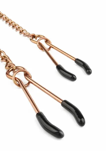 Mr. Steel Tweezer Nipple Clamps Gold Adjustable Stainless Steel Chain