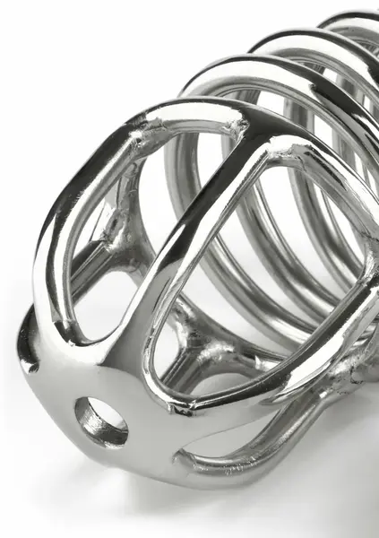 Mr. Steel Ring Master Stainless Steel Chastity System, Adjustable Size