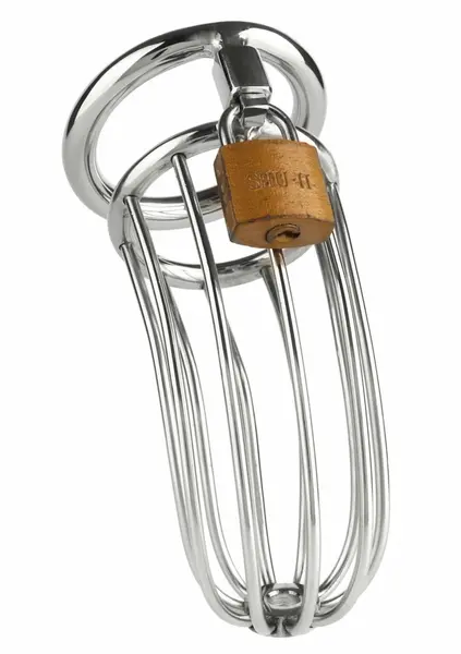 The Man Slut Mr. Steel Chastity Cage Stainless Steel Secure Fit