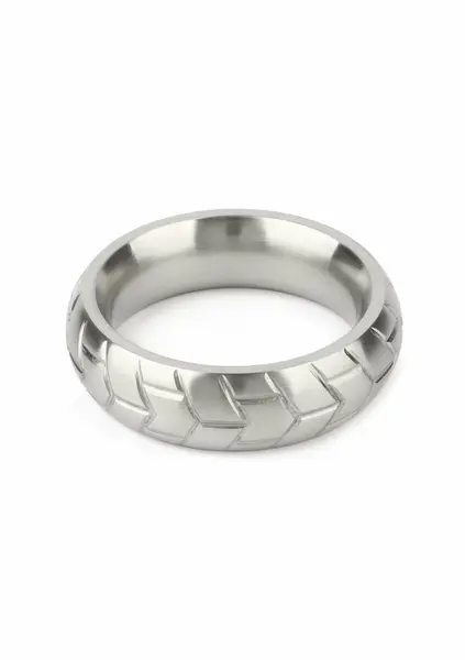 Mr. Steel MeGa Tire C-Ring Satin 40mm - Stainless Steel Ring, Satin Finish