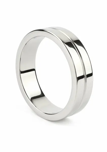 Mr. Steel Single Grooved Stainless Steel Ring 50mm - Polished Finish
