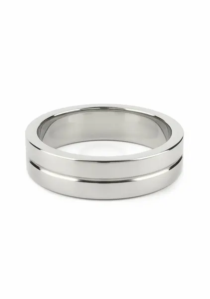 Mr. Steel Single Grooved Stainless Steel Ring 50mm - Polished Finish