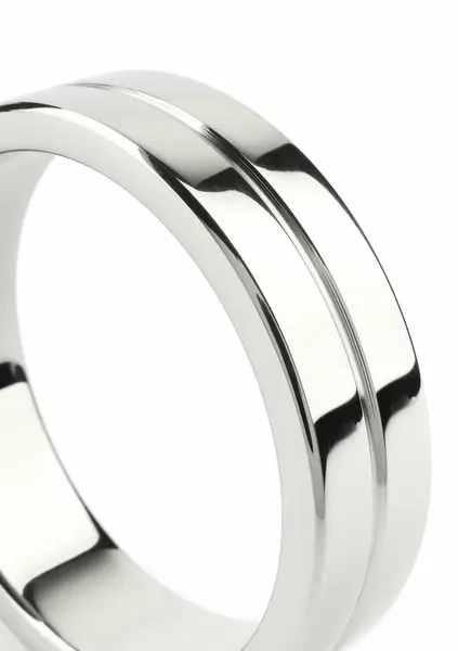 Mr. Steel Single Grooved Stainless Steel Ring 50mm - Polished Finish