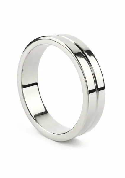 Mr. Steel Single Grooved Stainless Steel Ring 55mm - Polished Finish