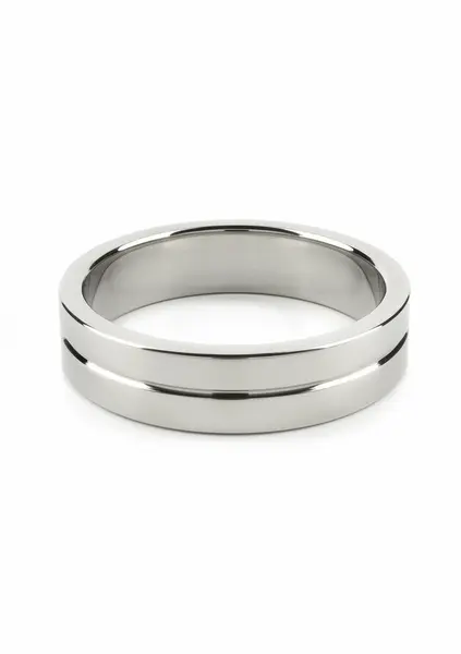 Mr. Steel Single Grooved Stainless Steel Ring 55mm - Polished Finish