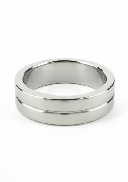 Mr. Steel Single Grooved Ring 45mm Stainless Steel Elegant Design
