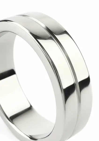 Mr. Steel Single Grooved Ring 45mm Stainless Steel Elegant Design