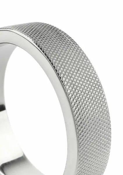 Mr. Steel CrissCross C-Ring 55mm Stainless Steel Textured Band