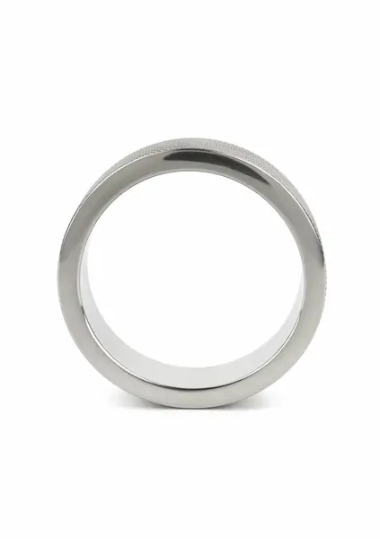 Mr. Steel CrissCross C-Ring 50mm Stainless Steel Textured Ring