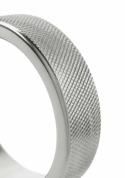 Mr. Steel CrissCross C-Ring 50mm Stainless Steel Textured Ring