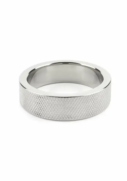 Mr. Steel CrissCross C-Ring 45mm Stainless Steel Textured Ring