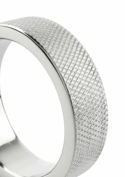 Mr. Steel CrissCross C-Ring 45mm Stainless Steel Textured Ring