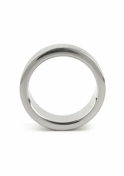Mr. Steel CrissCross C-Ring 40mm Stainless Steel Textured Ring