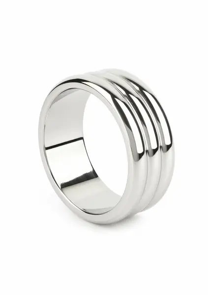 Mr. Steel Elegant Deep C-Ring 55mm Stainless Steel Anatomical Ring
