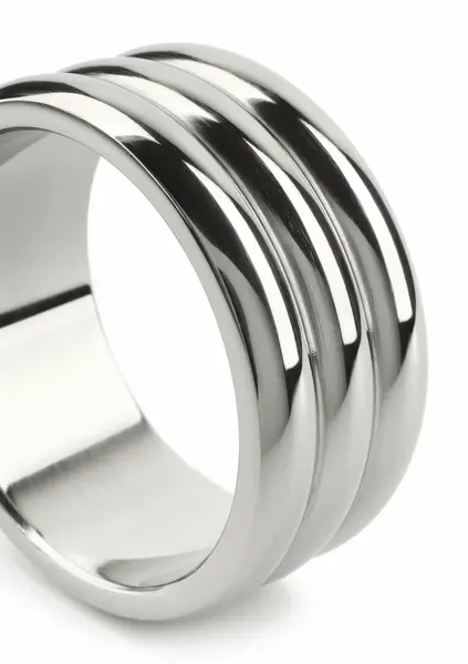 Mr. Steel Elegant Deep C-Ring 50mm Stainless Steel Anatomical Ring