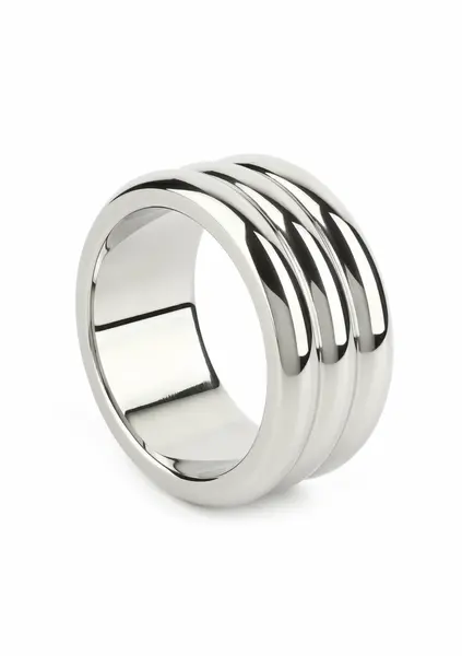 Mr. Steel Elegant Deep C-Ring 45mm Stainless Steel Anatomical Ring