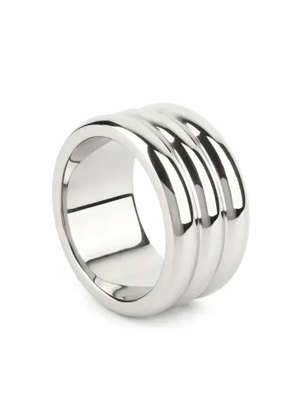 Mr. Steel Elegant Deep C-Ring 40mm Stainless Steel Anatomical Ring