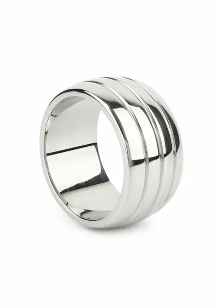 Mr. Steel Oval Barrel Ring 50mm Stainless Steel Comfort Fit