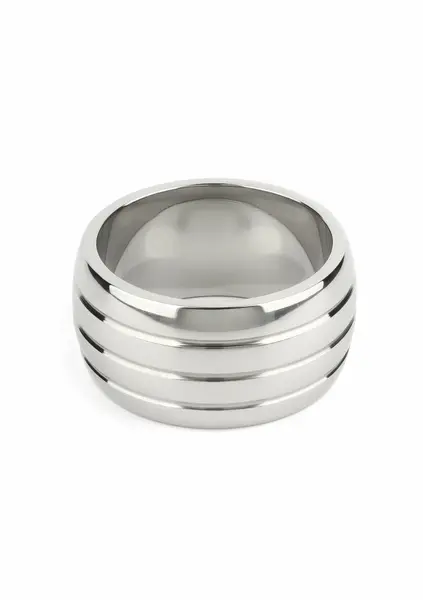 Mr. Steel Oval Barrel Ring 50mm Stainless Steel Comfort Fit