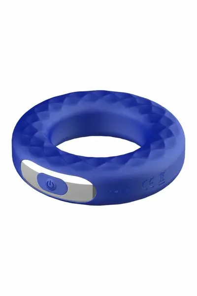 FORTO F-15 Vibrating Ring Blue - 10 Modes, Waterproof, USB Charging