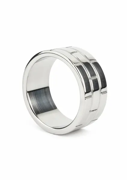 Mr. Steel The Wall C-Ring 50mm Stainless Steel Wide Band Ring