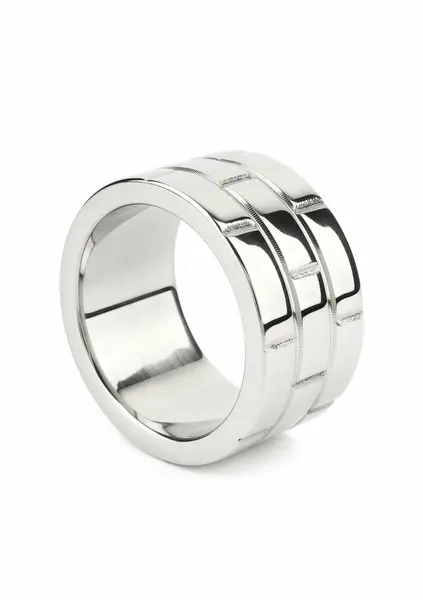 Mr. Steel The Wall C-Ring 40mm Stainless Steel Wide Band Ring