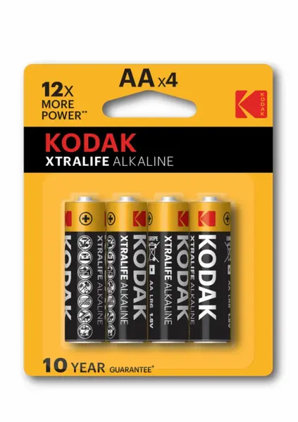Kodak XTRALIFE AA Alkaline Batteries 20-Pack Long-Lasting Power