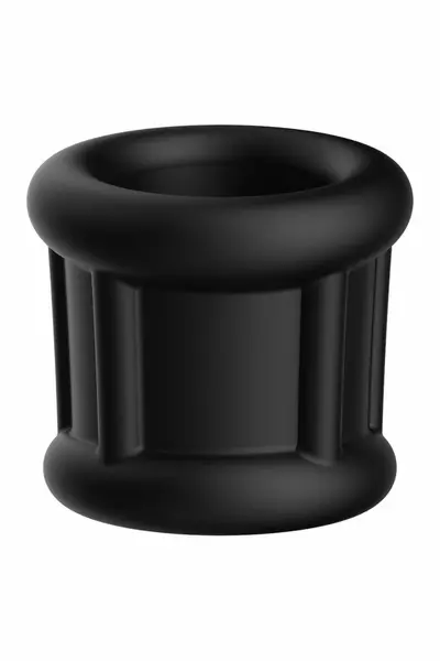 FORTO F-95 Tubular Silicone Ball Stretcher Black - Flexible Anatomical Design