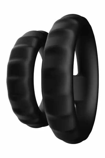FORTO F-43 Tiered Dual Support Black Silicone Ring - Adjustable System