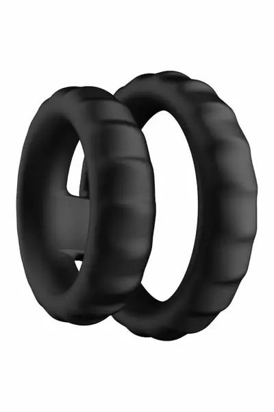 FORTO F-43 Tiered Dual Support Black Silicone Ring - Adjustable System