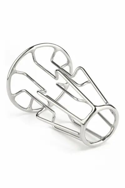 Mr. Steel Trapezoid Plug Medium Stainless Steel Geometric Design