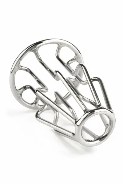 Mr. Steel Trapezoid Plug Small Stainless Steel Openwork Design