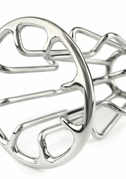 Mr. Steel Trapezoid Plug Small Stainless Steel Openwork Design