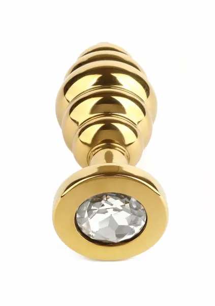Mr. Steel Twister Medium Stainless Steel Spiral Plug with Jeweled Base