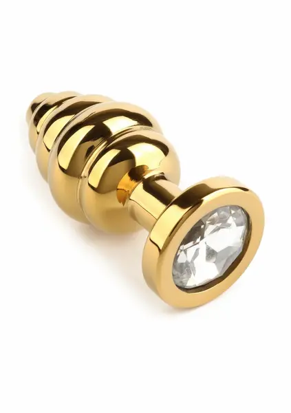 Mr. Steel Twister Small Stainless Steel Spiral Plug with Jeweled Base