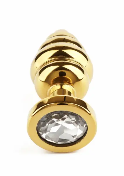 Mr. Steel Twister Small Stainless Steel Spiral Plug with Jeweled Base