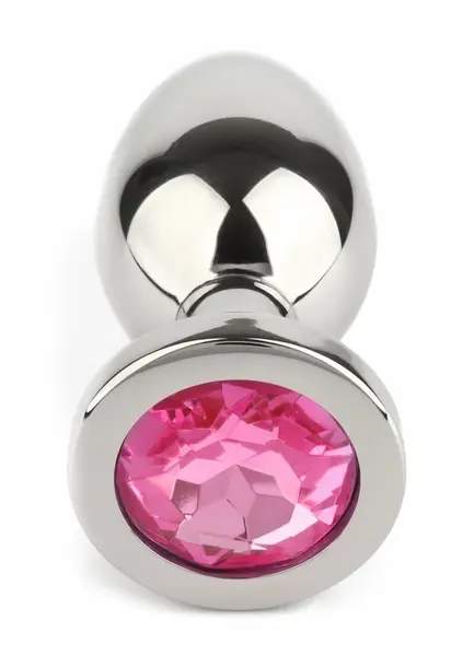 Mr. Steel Jeweled Plug Large Stainless Steel with Gemstone Base