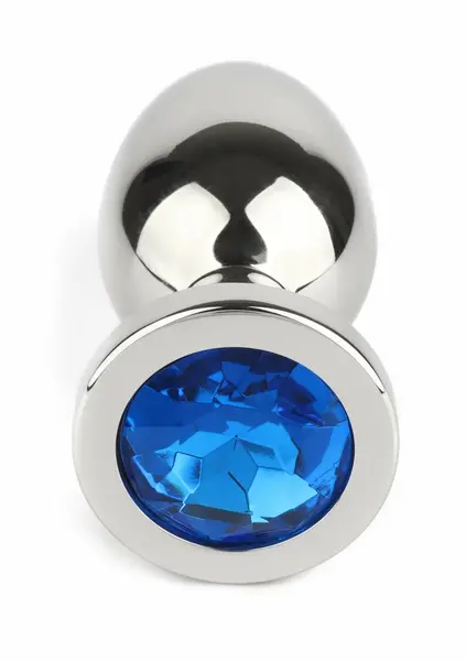 Mr. Steel Jeweled Plug Large Stainless Steel with Gemstone Base