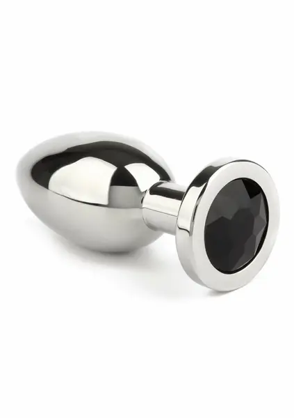 Mr. Steel Jeweled Plug Large Stainless Steel with Gemstone Base